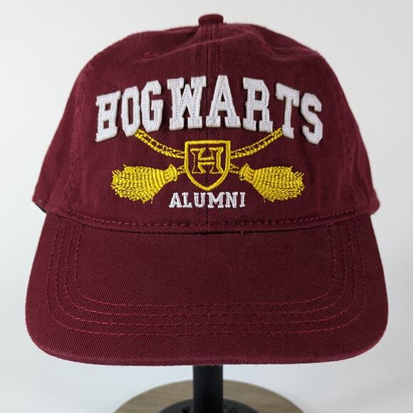 Official Harry Potter Alumni Hat Hogwarts Cap Dad Cap Burgundy Adjustable Adult - Picture 1 of 10
